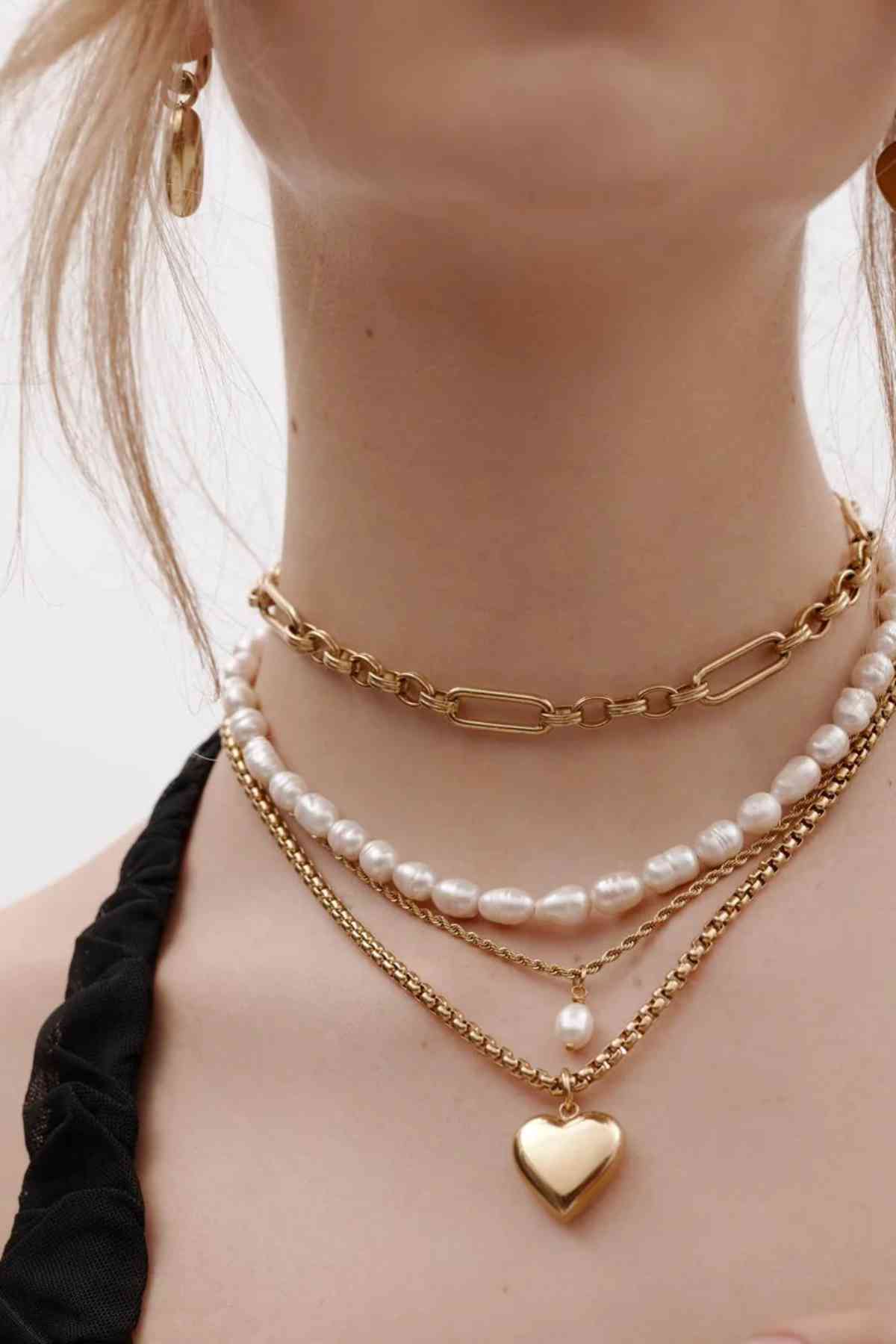 BLANC NECKLACE PEARL/GOLD