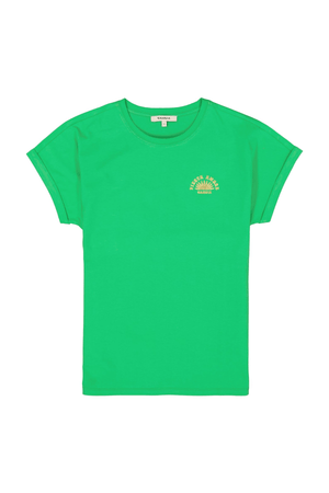 LADIES T SHIRT FESTIVE GREEN