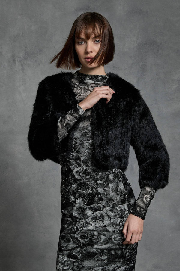 FUR BOLERO BLACK JACKET MOSS AND SPY TREASURE BOX Treasure Box by Biani NZ