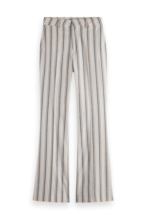 VIOLET LUREX LINEN BLEND PANT STRIPE