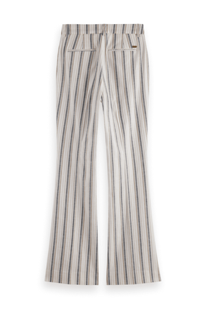 VIOLET LUREX LINEN BLEND PANT STRIPE