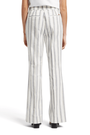 VIOLET LUREX LINEN BLEND PANT STRIPE