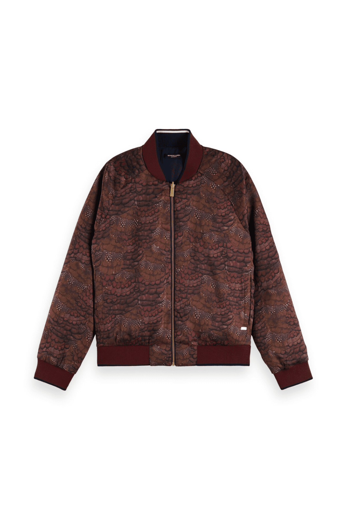 REVERSIBLE BOMBER JACKET FEATHER BORDEAUX Treasure Box by Biani NZ